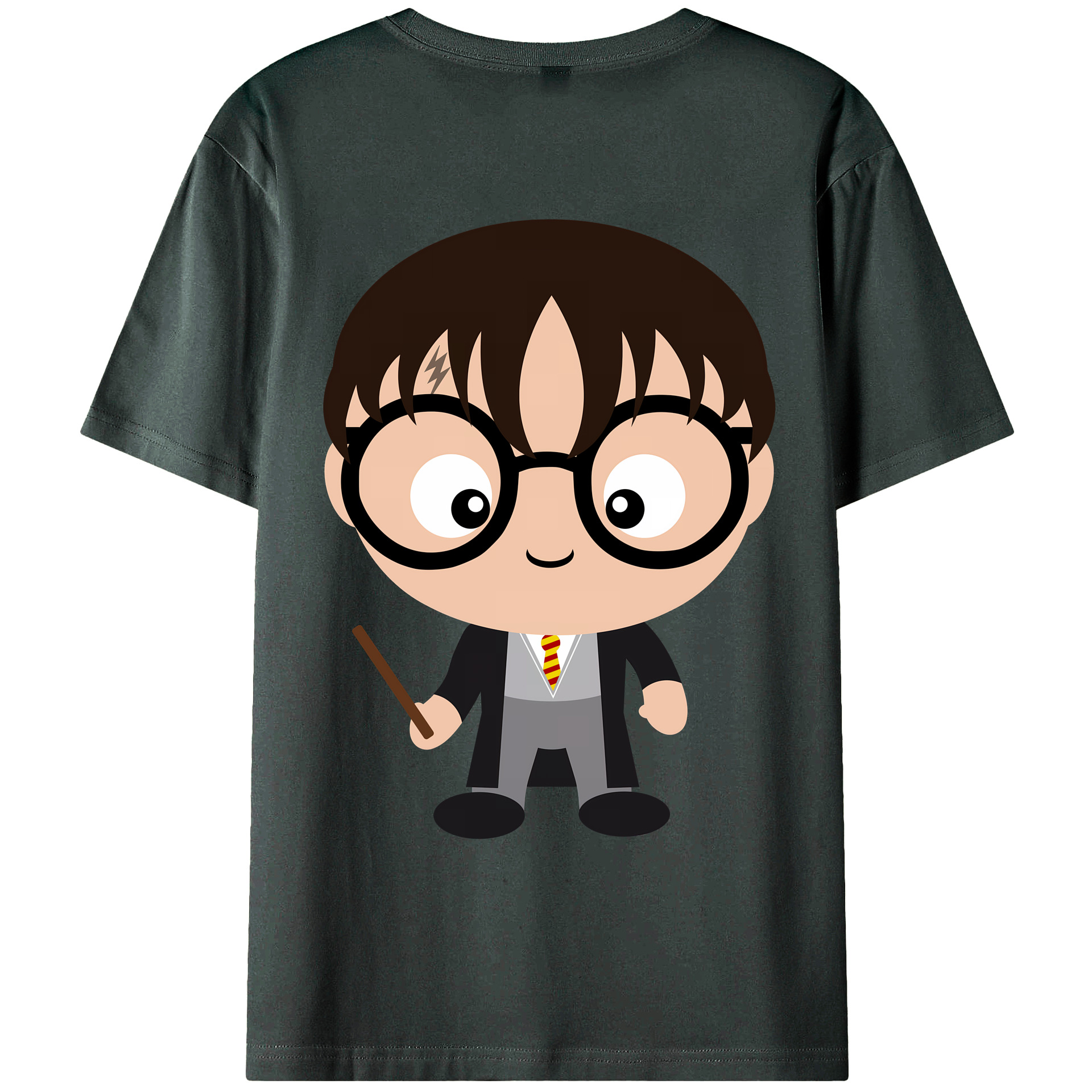 （画像用） Harry Potter ハリー・ポッターシリーズ 綿100％ メンズ半袖Tシャツ（バックプリント） 通気性